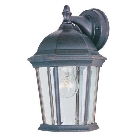 Maxim One Light Empire Bronze Clear Glass Wall Lantern 1024EB
